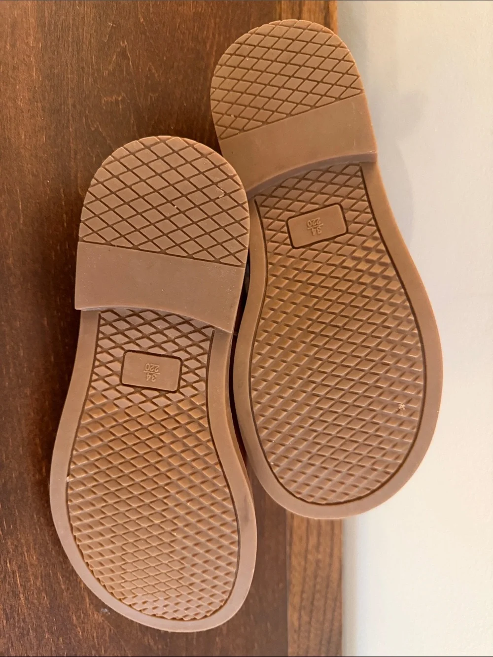 The Children's Place Girls' Heart Cut T-Strap Dress Shoes in Tan/Orange